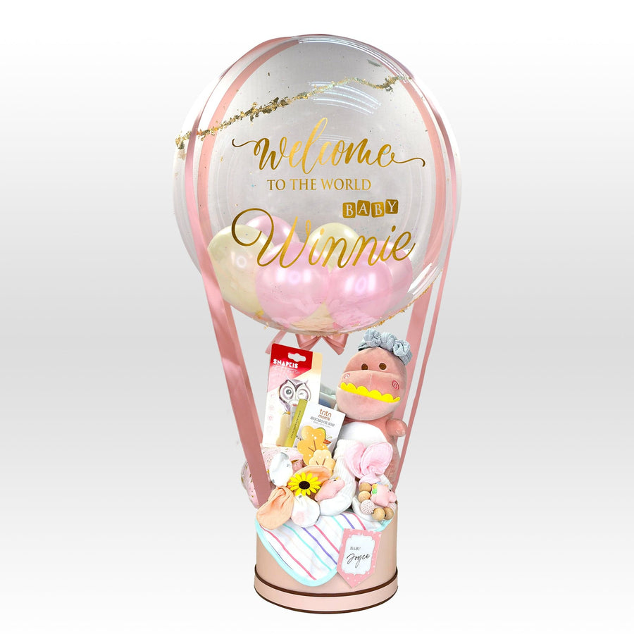 LITTLE REX HOT AIR BALLOON BABY GIRL HAMPER