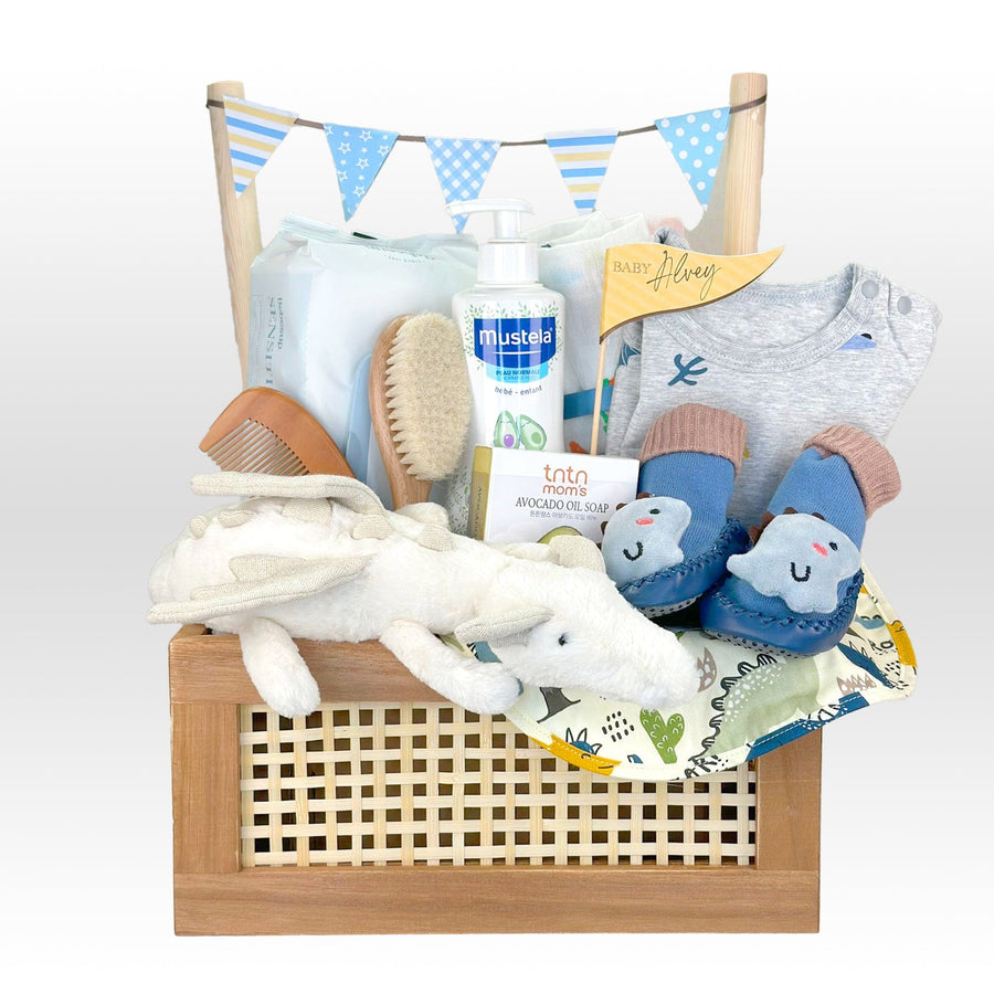 JELLYCAT SNOW DRAGON BABY HAMPER