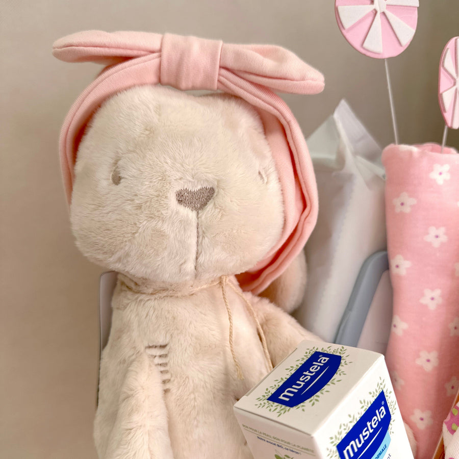 HELLO CUTIE BABY HAMPER｜Baby Plush Toy｜Girl Headband｜Hello小可愛BB禮籃｜嬰兒毛絨公仔｜頭帶