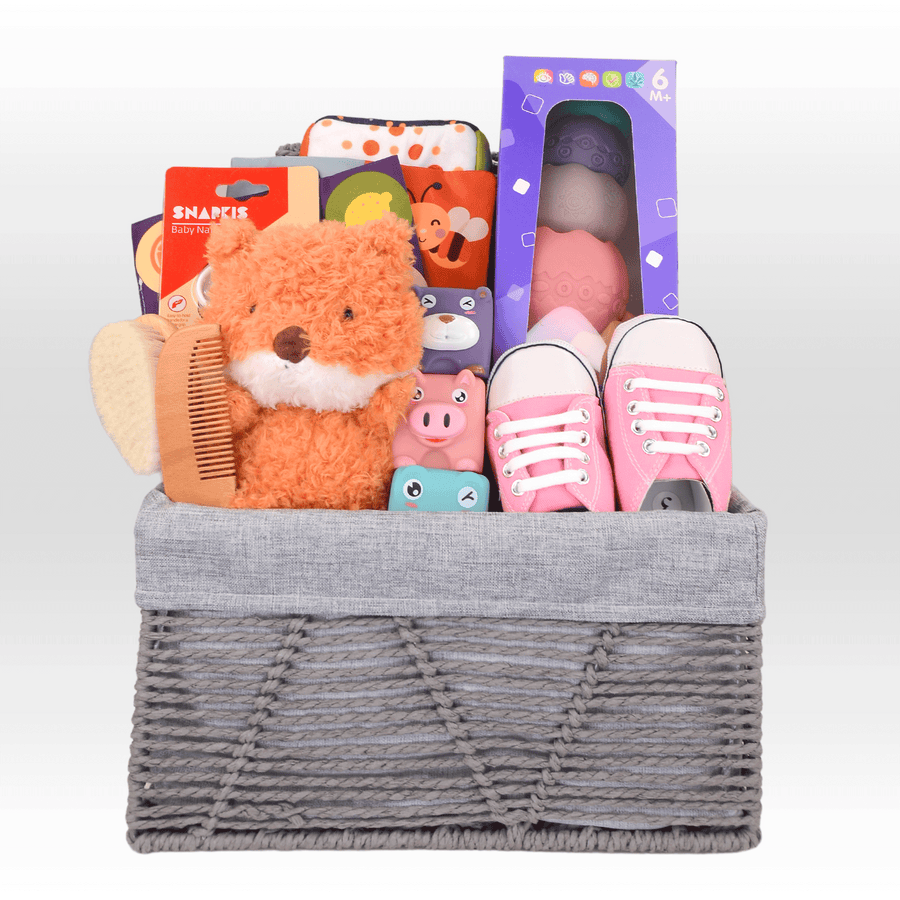 Baby Hamper | JellyCat Fox | Baby Gift set | Baby Hair Brush set | Baby Toy 